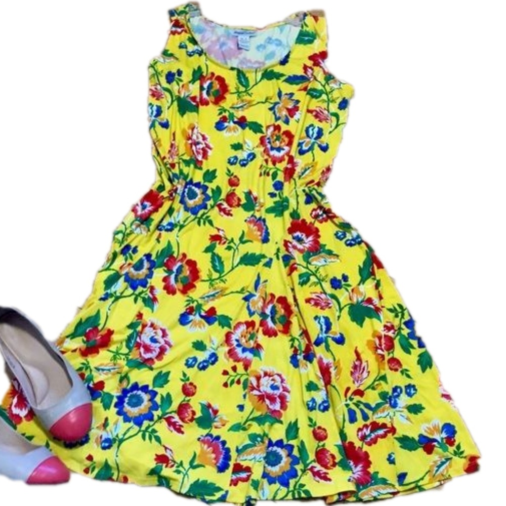 NWT 12W yellow floral sundress - Picture 2 of 6